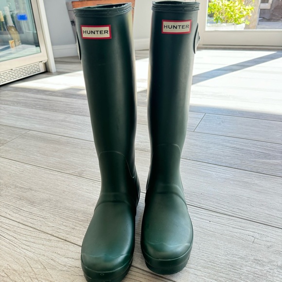 HUNTER Women’s Rainboot size 9 Green - Picture 12 of 16
